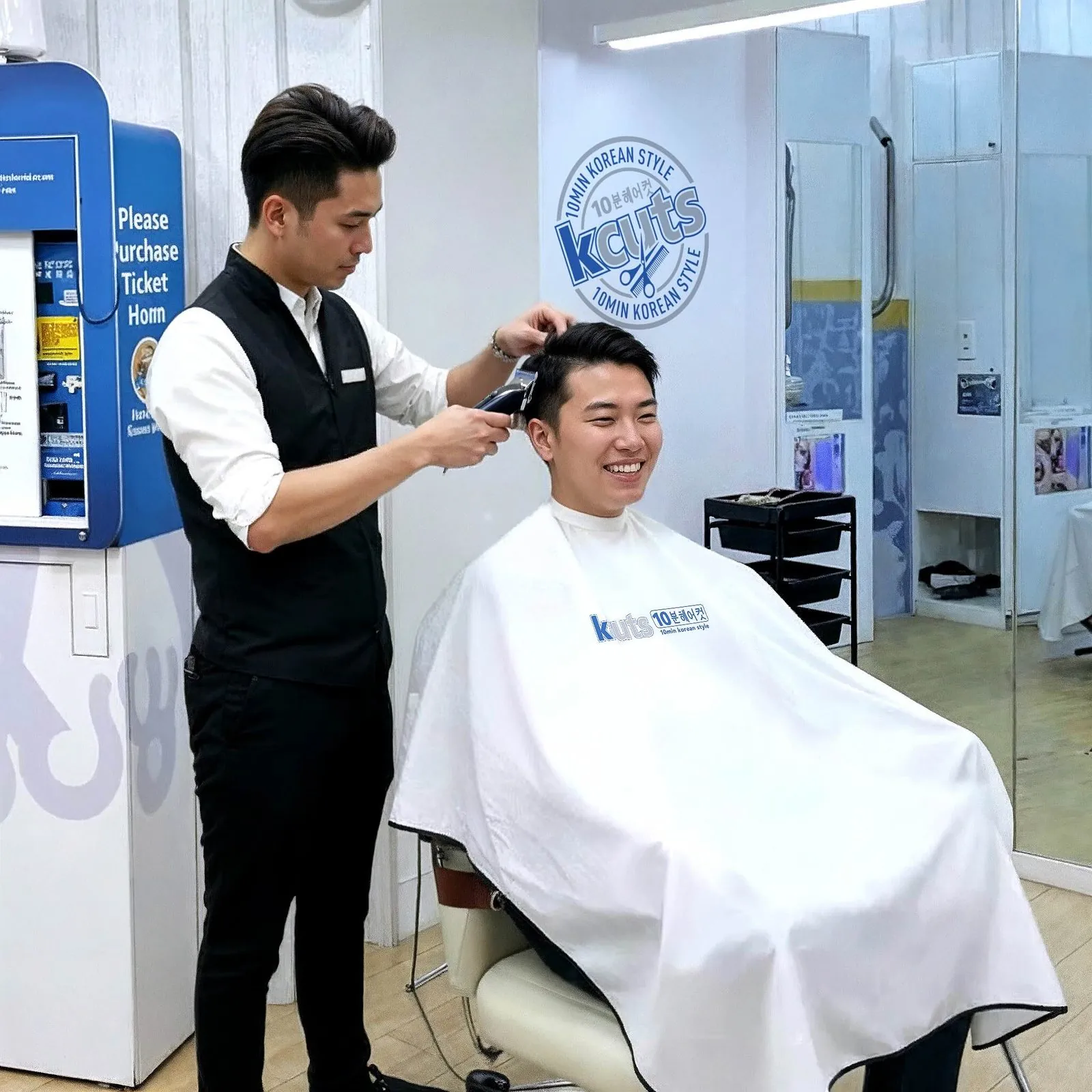 A kcuts stylist at work