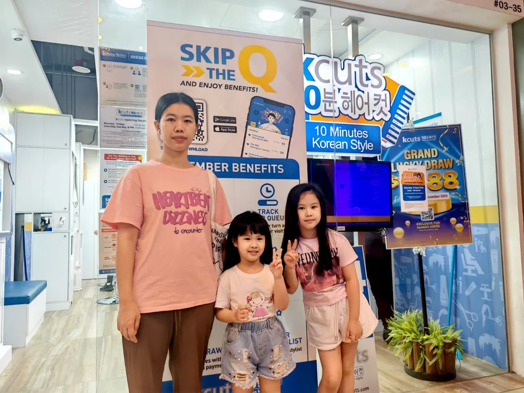 A young customer at kcuts